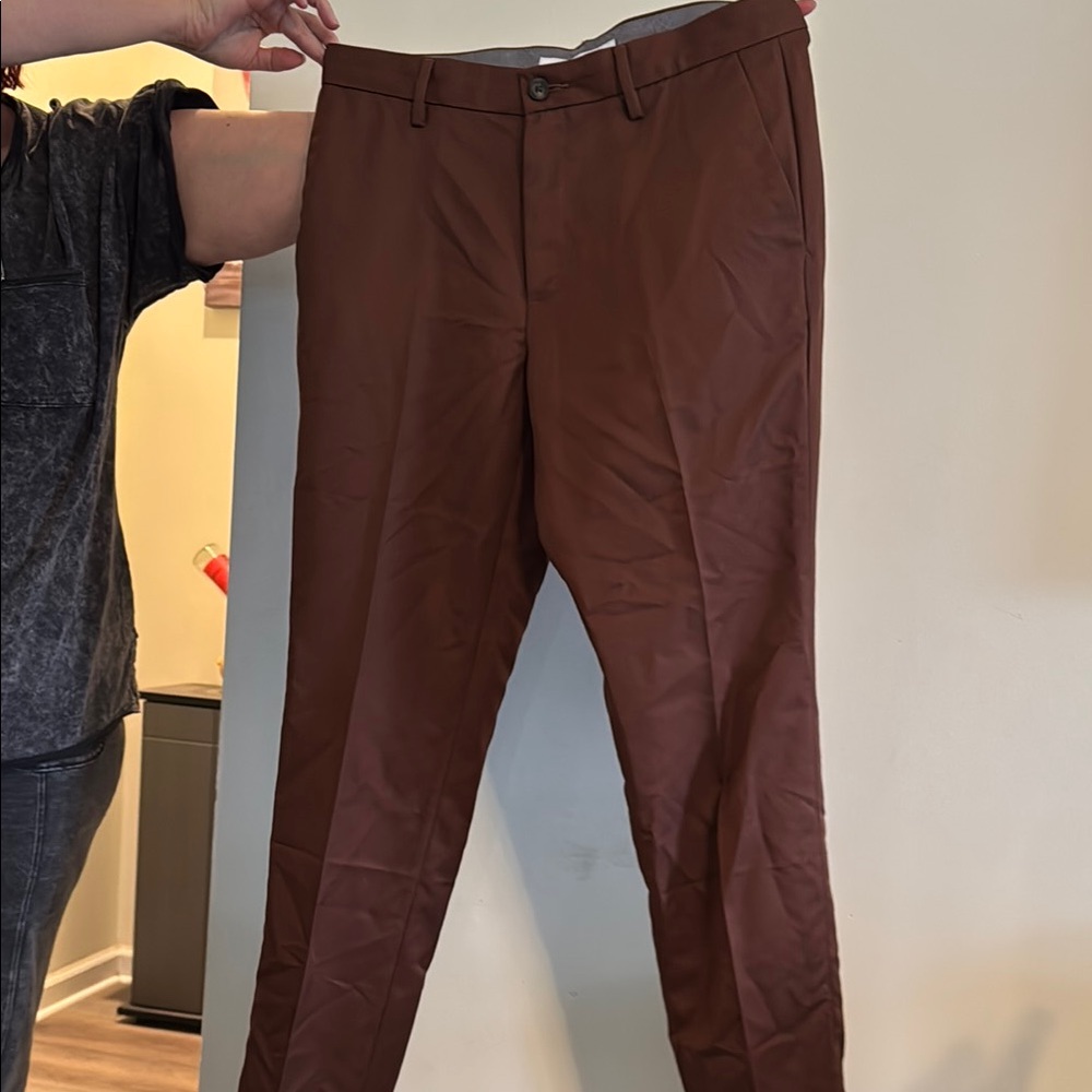 Amazon Essentials Brown Chinos with Straight Leg Cut